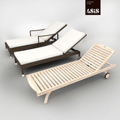 A set of sun loungers from 4sis - Pisa, Parma, Pavia