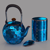 Japanese tea set forged copper