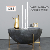 CB2 Darbuka brass coffee table
