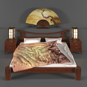 Bed with bedside tables "Tokyo" from D & M