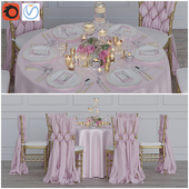 Wedding table for 6 persons Corona + Vray