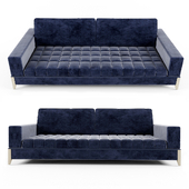 Modern Italian Blue Nubuck Sofa