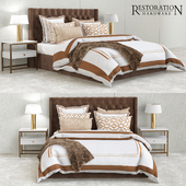 Restoration hardware gold bedroom