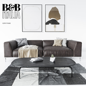 B & B Italia FRANK sofa with pillows