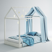 Children&#39;s bed-house 01 (Blue)