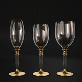 A set of wine glasses