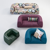 MISSONI GRAVITA set of 3 sofas and armchairs
