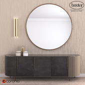 SIDEBOARD PLISSÉ LOW CABINET AND SET DECOR BY BAXTER