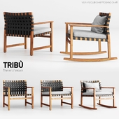Tribu Vis a Vis Club Chair and Rocking Chair