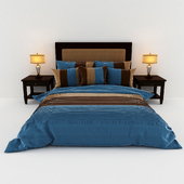 blue king bed