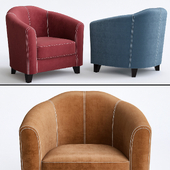 Fauteuil Club Vintage en Jeans