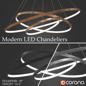 Chandeliers LED 3 rings