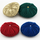 Round classical cushions with decorative detail