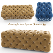 Rectangle And Square Ottoman set