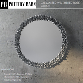 Galvanized Weathered Rose Mirror