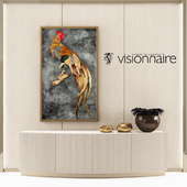 Visionnaire arts set - Rooster and Augustus curved cabinet