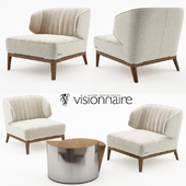 Blondie armchair with Cyborg large table - Visionnaire Home Philosophy