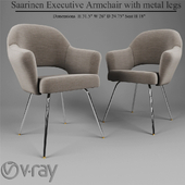 Saarinen Executive Armchair with metal legs