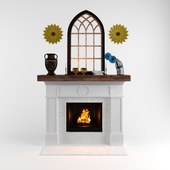 Fireplace with Decorative stuff