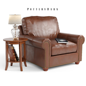 WEBSTER LEATHER ARMCHAIR LEGACY TOBACCO