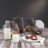 Cookie Jars with Milk Bottle YK4