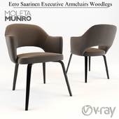 Eero Saarinen Executive Armchairs Woodlegs