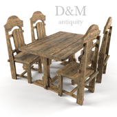 Aged table and chairs from D&M
