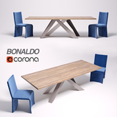 Стол Bonaldo  Big Table, стул Bonaldo  Ketch Dining Chair