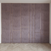 Upholstered dusty pink wall panel