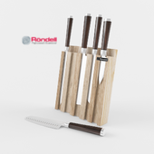Rondell kitchen knives on a stand