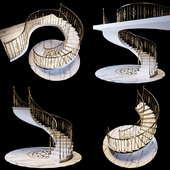 Staircase with handrails