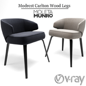 Modrest Carlton Armchair Wood Legs
