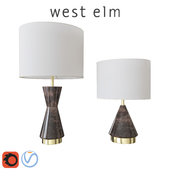 West Elm Metalized Glass Table Lamp Gray