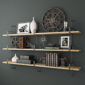 RH 1950S FRENCH FACTORY SHELVING