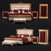 Monarche bed set (bed, nightstand, bedside tables, chest of drawers)
