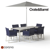 CRATE and BARREL_Dune Dining SET