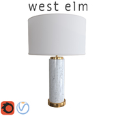 West Elm Pillar Table Lamp Marble