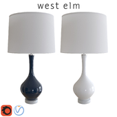 West Elm + Rejuvenation Colored Glass Table Lamp - Tall