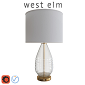 West Elm Ripple Glass Table Lamp