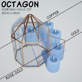 Glass tabletop gazebo | Octagon | Candles