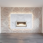 WALL WITH FIREPLACE