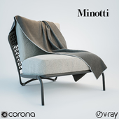 Aston Cord Outdoor Armchair by Minotti