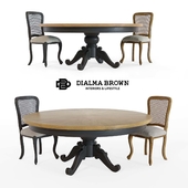 Dialma Brown table and chair
