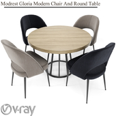 Modrest Gloria Modern Chair And Round Table