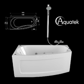 Acrylic bath AQUATEK Pandora 1600x750