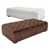 Churchill Leather Coffee Ottoman With Nailheads