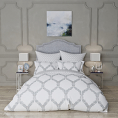 Decorative set with bed linen