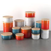 Le Creuset Storage Jars with Wooden Lid