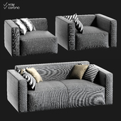 Sofa and two armchairs Jamni Ashley