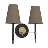 Jonathan Adler Ventana16 14H Brass Plug-In Wall Sconce